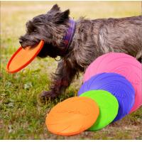 China Pet Frisbee Toy Interactive Training Toys Soft Rubber Dog Toys on sale