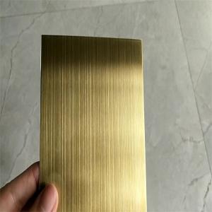 China EN Ss304 Colored Stainless Steel Sheet Metal Hairline Finish 0.8mm Cold Rolled 1000*2000mm supplier
