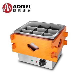China Stainless Steel Inner Pot Anti-scald Wooden Case Outside Oden Food Cooker for Restaurant supplier