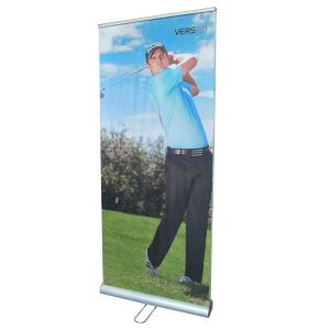 China Pull Up Vertical Retractable Banner , Double Sided Foldable Banner Stand supplier