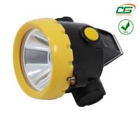China Safety Industrial Cordless Miner Cap Light 1w 4000lux 2ah Rechargeable Led on sale
