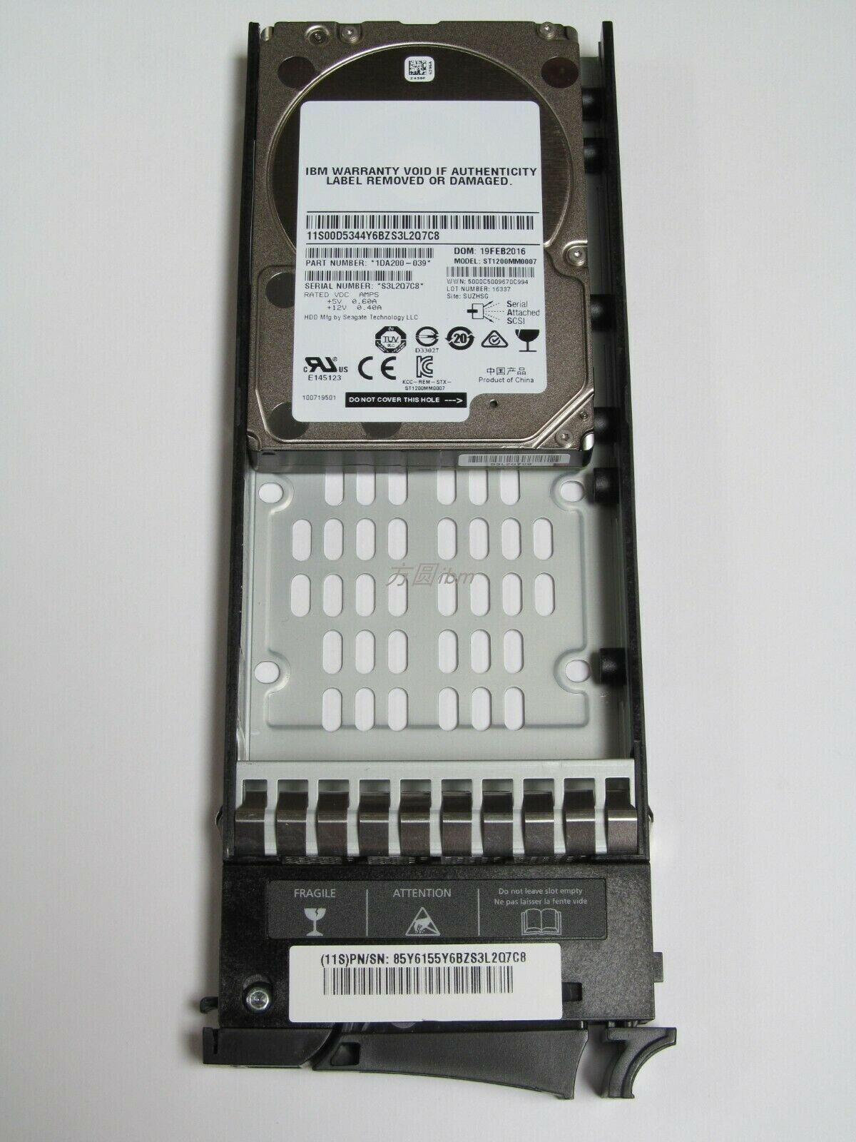 China 00rx927 1,8 To Ibm Server Disque dur HDD 10 000 tr/min 12 Go SAS 2,5 pouces Hot Swap V3700 supplier