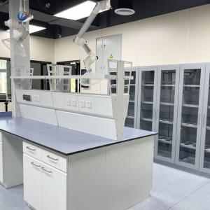 China 2 Shelves Hospital Lab Furniture 90cm Anti Chemicals Biology Bench ISO Certified supplier