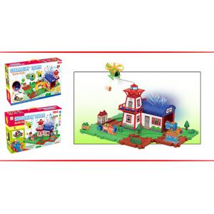 China Electric Building Block with railway,B/O Educational plastic toys supplier