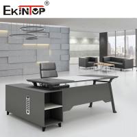 China Multipurpose Tempered Glass Office Desk Morden Style For Officeworks on sale