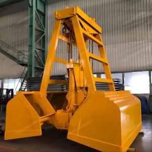 Four Rope yellow color Crane Grab Bucket 12 CBM Hydraulic Rock Grapples