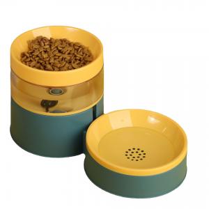 Color Contrast Automatic Feeder Machine Increase Neck Guard Water And Food Dual Purpose Dog Food Bowl