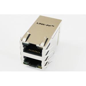 Ethernet Shielded Stacked RJ45 Module For SDH / PDH , Multi Ports 0879-2X1R-Y6
