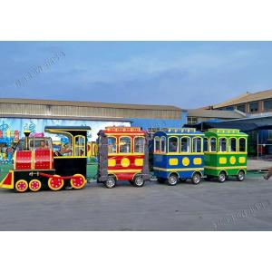 China Amusement Park Trackless Kiddie Train 14P Electric Tourist Train 2200w / 60V supplier
