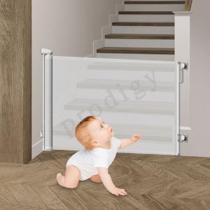 EN71 Retractable Baby Gate Up To 500cm Super Wide Mesh Dog Stairs Barrier Baby Safe Fence Gate