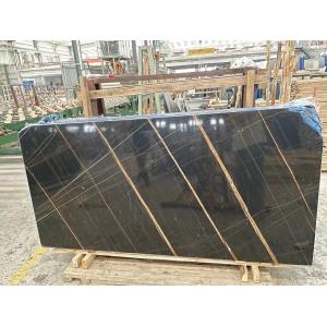 China Natural Black And Gold Big Marble Stone Slabs With Golden Veins supplier