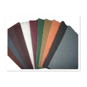 China Orange Green Non Woven Abrasive Pads Grey Non Woven Sanding Pads supplier