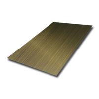 China 304 316 Brushed Bronze Antique Stainless Steel Sheet Wall Decoration 2mm Thickness on sale