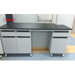 China Paillasse de laboratoire de chimie personnalisée avec plans de travail en résine époxy et dimensions personnalisables L*1500/750 mm L *800/850 mm H wholesale