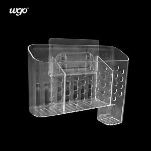 Damage Free Clear Kitchen Oganizer Container Wall Mount For Bathroom