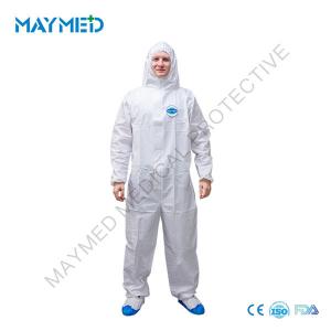 China Disposable Protective Type 5 6 Medical PPE Suit Coverall EN14126 EN1149-5 wholesale