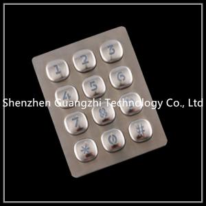 China 12 chaves do espelho conduziram o teclado retroiluminado, teclado numérico elétrico de aço inoxidável da porta supplier