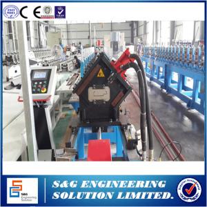 China Rolo seguro da armação de aço que forma a máquina, máquina anterior do multi rolo da chapa metálica da língua supplier