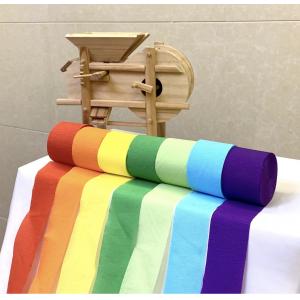 Multi Color DIY Handicraft Crepe Paper Streamer Roll For Party Festival Decoration