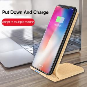 QI 2 coil vertical wood grain 10W wireless fast charge, Apple iPhoneX max mobile phone wireless charger