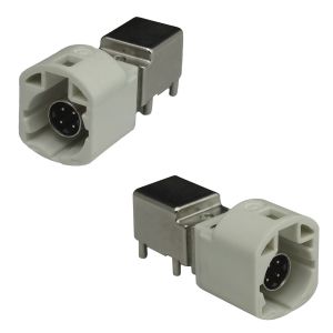 China FAKRA HSD Connector 4 Pin PCB Mount For Benz Audi Rear Camera wholesale