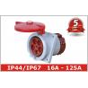 China CEE Flanged Industrial Electrical Straight or Angled Flush Mounted Sockets/Receptacle IP44/IP67 Standard16A,32A,63A,125A wholesale