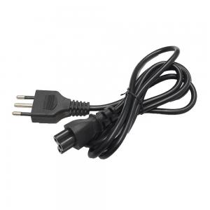 China ISO9001 European 2 Pin Ac Power Cord Cable 1.2m For Laptop supplier