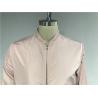 China Menswear Zip PU Leather Coat Pink Polyester Nylon Bomber Jacket With Rib Detail TW69113 wholesale