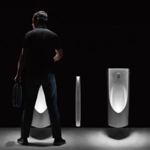 China Modern Design Wall Mounted Sensor Urinal WC Bathroom Men Urinal Flush Ceramic Wall hung for Hotel Use wholesale