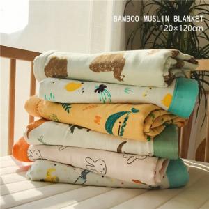 Soft Bamboo Crib Muslin Baby Blankets Grade A For Summer Zero Formaldehyde