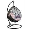 Outdoor Patio PE Rattan Swing Chair With Metal Frame Cheap Egg shaped Hanging