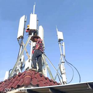 Hot Dip Steel Rooftop Telecommunication Tower Q235 Microwave Towers