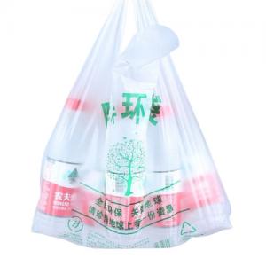 White Green Biodegradable Shopping Bags Reusable Biodegradable Plastic Food Bags