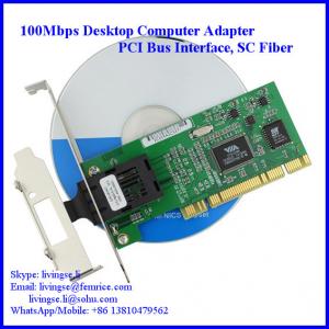 China PCI Bus Interface, 100Mbps Desktop Computer Fiber Optic Network Adapter, VIA VT6105M Chipset, SC Fiber supplier