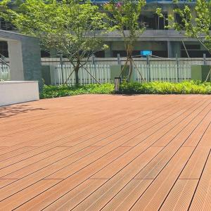 Fireproof WPC Outdoor Decking Floor WPC Decking Fence Panels