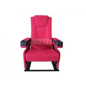 High Back Sliding Theater Recliner Chair , Theatre Seating Chairs Fireproof Fabric