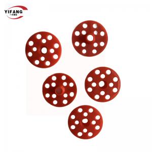 Red Thermal Insulating Foam Board Washers , Plastic Washers For Nails 50mm 60mm