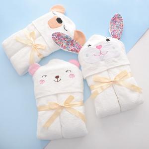 China Eco Friendly Kids Bamboo Bathroom Towels Newborn Bath Towel With Hood supplier