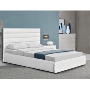 Modern Upholstered Platform Bed With White Headboard 50pcs MOQ