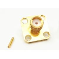 China RF Coaxial Cable Connectors Solder Attachment 50Ohm Female SMA Jack Connector on sale