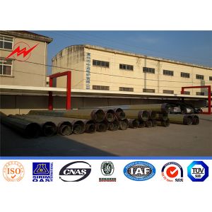 33KV 40FT 11900MM Galvanized Steel Power Poles Design Load 500KGS