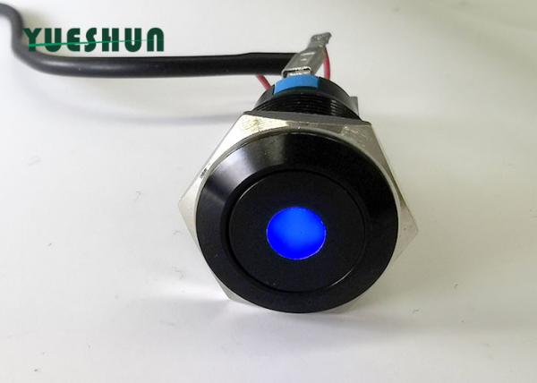 Waterproof Miniature Illuminated Push Button Switch High Head Ring LED Type