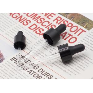 China el dropper de cristal 24m m negro de 15m m 18m m mide con una pipeta el casquillo plástico liso para las botellas supplier