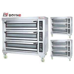 Bakery Shop High End 20~400°C Commercial Bakery Three Deck Nine Trays Bread Oven
