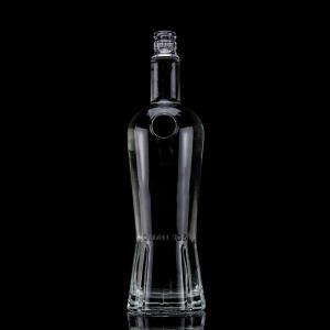 500ml700ml750ml Clear Whiskey Bottle with Super Flint Glass Custom Carved Unique Design