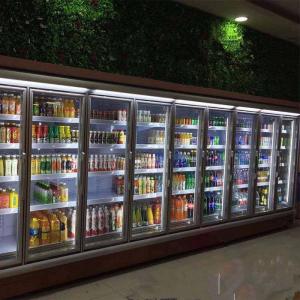 Glass Door 380V Supermarket Refrigeration Equipments