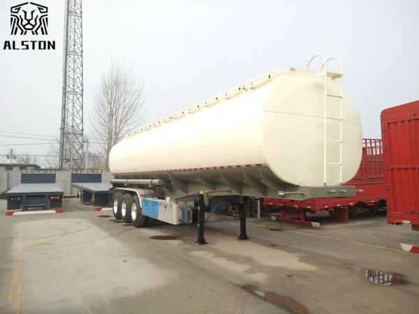 Carbon Steel 35000L Fuel Tanker Semi Trailer Large Capacity
