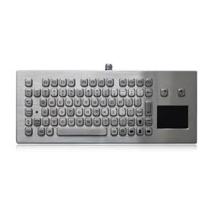 IP65 USB Explosion Proof Brushed Stainless Steel Keyboard With Touchpad For Coal Mine