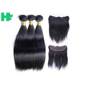 China 13*4 Straight Frontal Peruvian Human Hair Lace Closure / Lace Front Closure Piece supplier