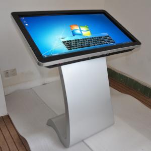 Lobby stand 32" inch LED internet touchscreen all-in-one PC kiosk interactive advertising information checking machine